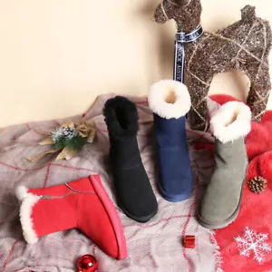 UGG Boots Womens Zipper Australian Christmas Gift Sheepskin Wool Water Resistant - Picture 1 of 16