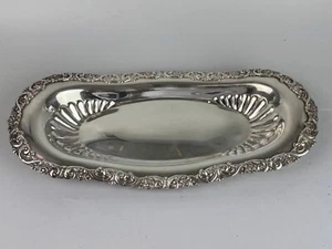 Antike verzierte ovale 13" Servierplatte Middletown Platte * Hartweißmetall 0460 - Bild 1 von 4