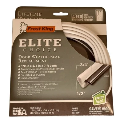 Thermwell Elite Choice 1/2" x 3/4" x 7' Weather Seal Door Seal Brand New - Image 1 of 4