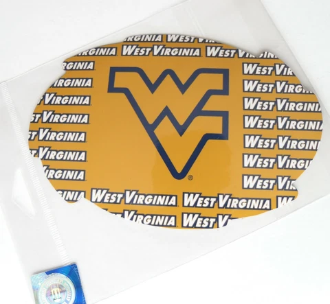 NCAA 1 Pair West Virginia Mountaineers Magnets 6 7/16" Wide x 4 3/8" High Cover