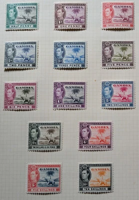 Gambia 1938 Very Fine Mint set ,incl sg 152  Sg 150/161 CV £450+ MVLH-see photos - Image 1 of 2