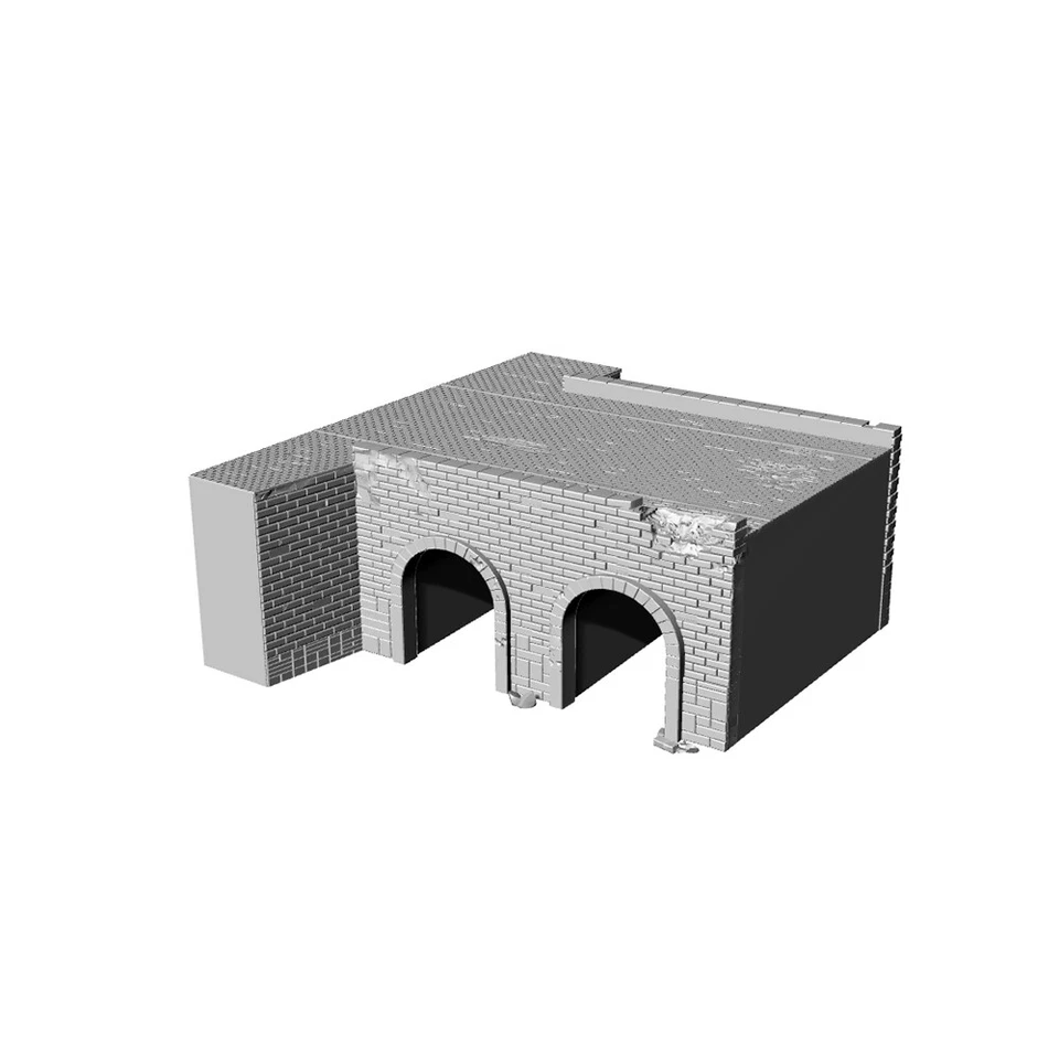 SSMODEL Z Gauge 1/220 War Ruins Dilapidated tunnel For Railroads Dioramas - Image 1 of 1