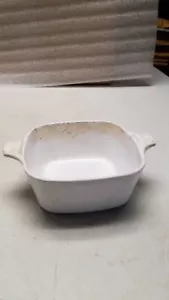 Corning Ware P- 43 B 700ml 5.25" Square White Milk Glass Bowl (M) - Picture 1 of 6