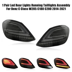 Paar Für Benz C Klasse W205 C200 C300 2014-2021 LED Rückleuchten Rücklichter - Bild 1 von 15