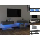 TV-Schränke Mit LED-Leuchten 2 Stk. Hochglanz-Grau 60x35 Cm Lowboard Lowboard