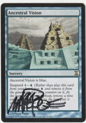 Time Spiral  MTG  Ancestral Vision  Signed  by Mark Poole - Image 1 of 2