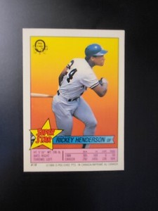 1989 Topps Rickey Henderson MINI SUPER STAR card #18