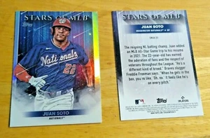 Topps Stars of MLB 2022 #SMLB23 Juan Soto Washington Nationals - Imagen 1 de 1
