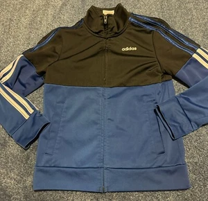 Adidas Boys Blue and Black Full Zip Track Jacket Size 6 - Picture 1 of 5