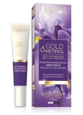 Eveline Gold&Retinol Cream-serum under the eyes /on the eyelids day/night 15ml - Image 1 of 4