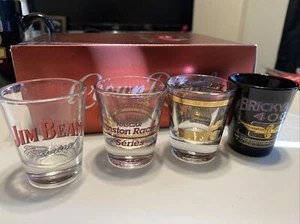 4 VTG Shot Glasses Nascar Winston Cup Series Racing-Brickyard-Jim Beam-DAYTONA - Picture 1 of 12