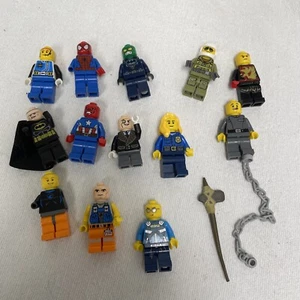 LEGO Minfigures Random Lot 13 Mini Figures & Extra Chain Axe Batman Spider-Man - Picture 1 of 13