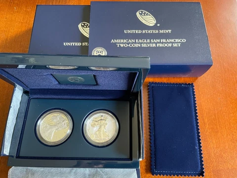 2012 US Mint American Eagle San Francisco Two-Coin Silver Proof Set Cover