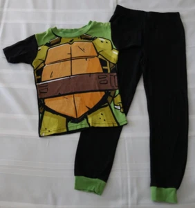 Boy's Pajamas Teenage Ninja TURTLES SHELL PJ's Snug Fit SS Size 8 Nickelodeon - Picture 1 of 9