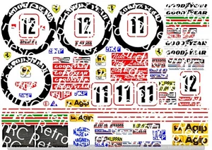 Decal 1/8 für Ferrari 312T 1975 Lauda/Clay--D195 - Bild 1 von 5