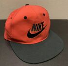 Vintage Nike Red/Black Retro Swoosh Logo Snapback Hat Kid Cap One Size