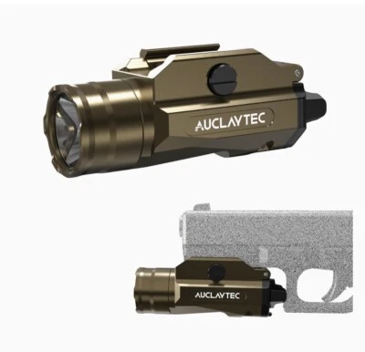 AUCLAYTEC 1350 Lumens Compact Pistol Gun Light LED Strobe Flashlight
