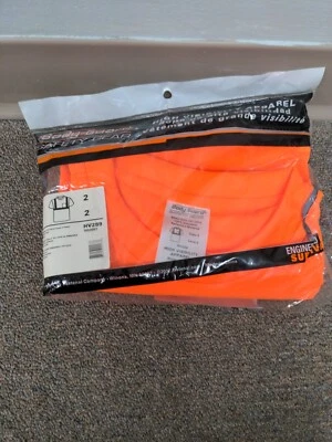 Serie XL HV289 Alta Visibilidad Naranja Tejido 2" Rayas Plateadas ANSI 107 Clase 2  Foto 1 de 2