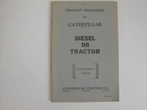 Oldtimer Caterpillar D8 Diesel Betriebsanleitung - Bild 1 von 2