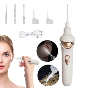 Ear Wax Removal Kit Ear Cleaner Automatic Electric Vacuum Earwax Remover LED UK- - Picture 1 of 13