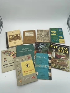 Lot Of 10Spiral Cookbooks Community Local Organization Fundraiser Vtg Recipes - Picture 1 of 12
