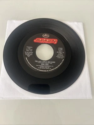 Bon Jovi US Promo Copy 45 RPM “You Give Love A Bad Name “ Mercury Records - Image 1 of 4