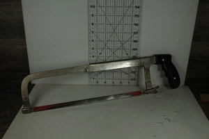 VINTAGE MASTER MECHANICS HACK SAW No. 100 18 & 1/2 '' blade can turn flat - Picture 1 of 3