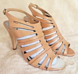 NEW WOMEN's BEIGE STRAPPY HEELS EU 40 BY WALLIS - GRAB A BARGAIN! - Picture 1 of 14