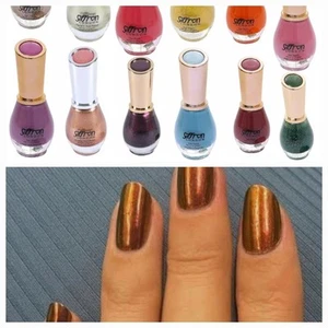 6 X Saffron London Nail Polish 6x13ml metallic London Nail Polish Bottles - Picture 1 of 3