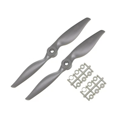 RC Propellers CW 8x4 Inch 2-Vane for Airplane Gray 2Pcs with Adapter Rings - Image 1 of 4