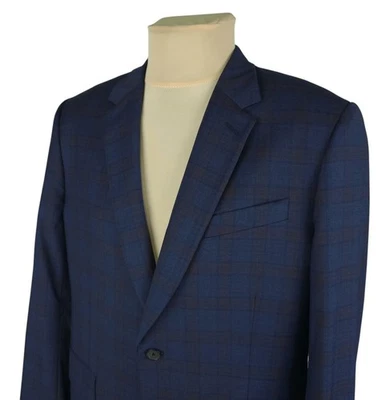 Paul Smith Mens Navy Check Wool Blazer Jacket Size UK/US 42 - Image 1 of 4