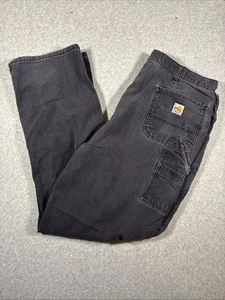 Carhartt FR Cat 2 Jeans Mens 42x36  Dark Wash Carpenter FR Work Wear Loose Fit - Picture 1 of 8