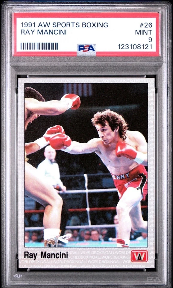 1991 AW Sports Premier Edition RAY BOOM BOOM MANCIN #26 PSA 9 Vtg Boxing Card - Image 1 of 2