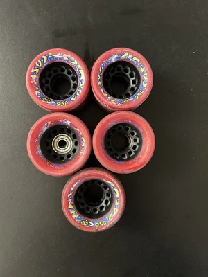 Lote de 5 Ruedas De Patín Rojo Cósmico De Colección RC Deportes 62MM 95A FEO Foto 1 de 4