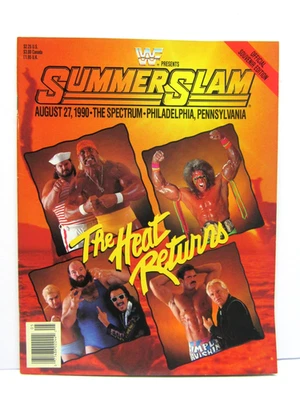 VINTAGE WRESTLING MAGAZINE WWE WWF SUMMERSLAM  PROGRAM 1990 - Image 1 of 2