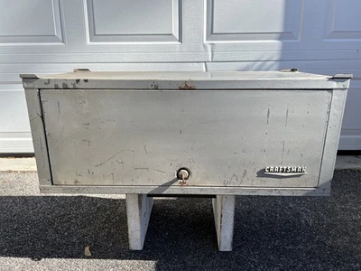 Rare Vintage 1970's Craftsman 2 Drawer 12" Intermediate box with key Made in USA - Image 1 of 4