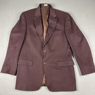 Jos A Bank Blazer Mens 46 Long Burgundy 100% Cashmere Gordon Sport Coat - Image 1 of 4