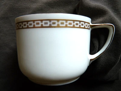 Fürstenberg Porzellan alte Kaffeetasse antik Goldrand Dekorstreifen geometrisch - Bild 1 von 4
