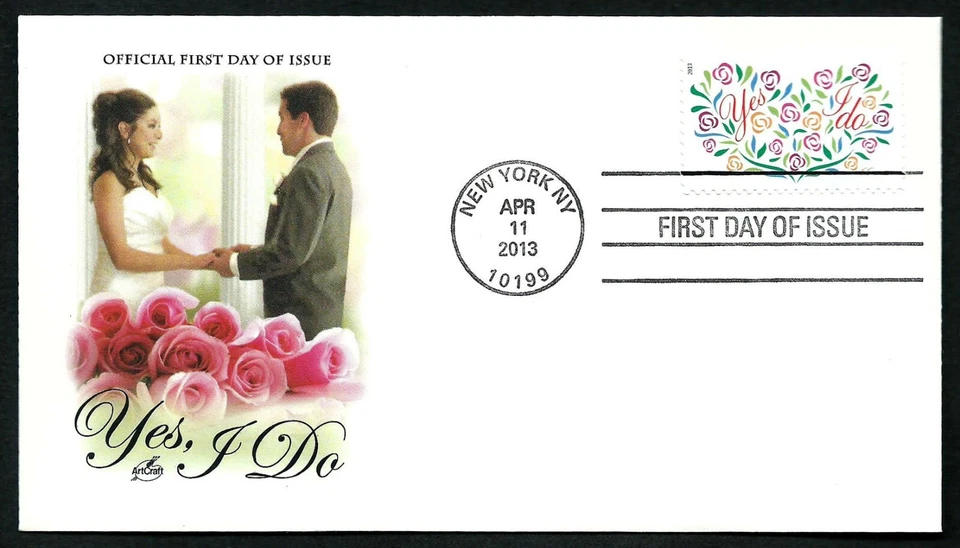 USA, SCOTT # 4765, ARTCRAFT FDC COVER - YES, I DO - MARRIAGE COMMITMENT 2013 - Image 1 of 1