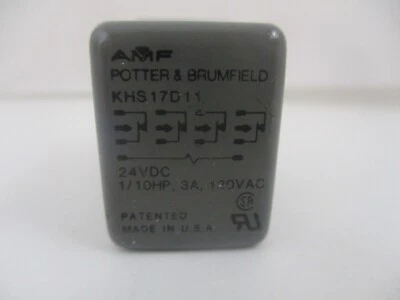 AMF POTTER & BRUMFIELD RELAY  KHS17D11  24 VOLTS - Image 1 of 4