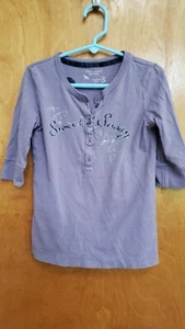 Girl's Old Navy Purple 3/4 sleeve T shirt Sweet & Sassy Size S 5t ? - Picture 1 of 6