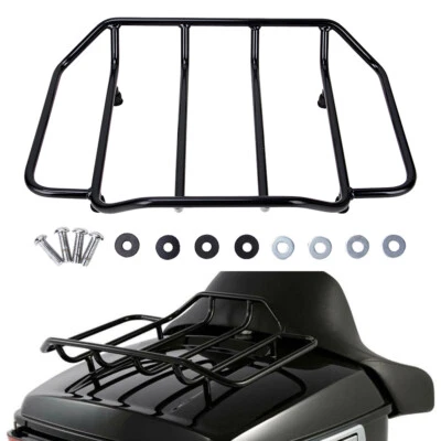 Black Luggage Rack Storage Tour Pak for Harley Electra Glide Street Glide 84-21 - Image 1 of 4