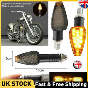 2x 14LED Turn Signal Indicators Light Lamp Amber Universal Motorcycle Motorbike
