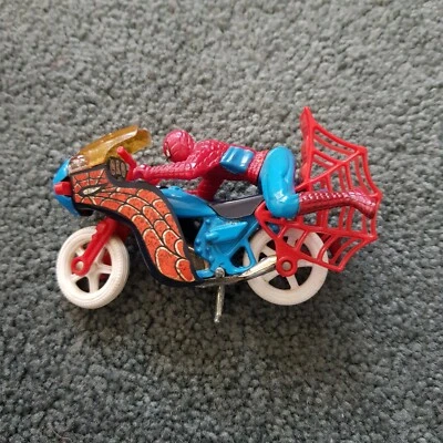 Corgi Spiderman Spiderbike Motorcycle with white wheels - Used - RARE - Image 1 of 4