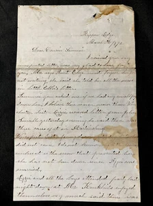 1872 CARTA RIPPON LODGE primos Laura a Sammi VIRGINIA / VIRUELA PEQUEÑA - Imagen 1 de 12