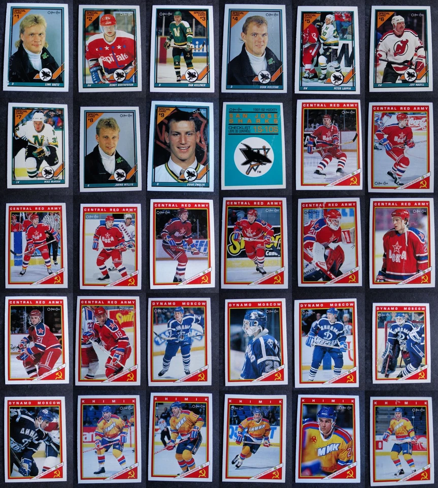 1991-92 OPC O-Pee-Chee Sharks & Russians Inserts Hockey Cards Complete Your Set - Image 1 of 1