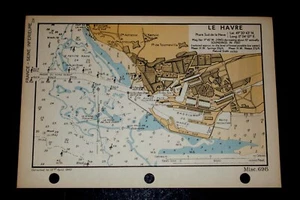 LE HAVRE, France D-Day OVERLORD Planning WW2 Map 1943 cartography - Picture 1 of 1