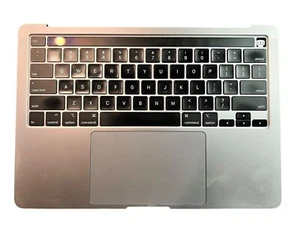 Genuine MacBook Pro 13" 2020 A2289 Top case Keyboard Trackpad Gray / Grade B+ - Picture 1 of 15