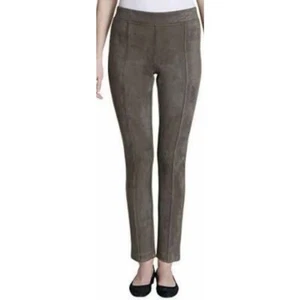 Andrew Marc Women's Super Soft Stretch Faux Suede Pull On Pants Gray Size M - Picture 1 of 8