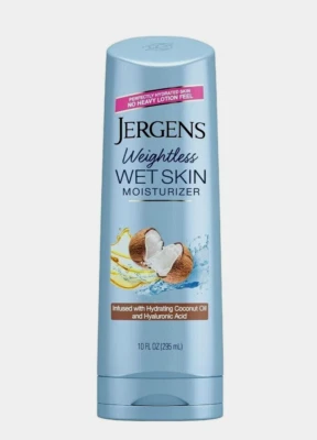 Crema hidratante corporal para piel húmeda Jergens con aceite de coco refrescante, 10 fl oz 1 paquete Foto 1 de 4